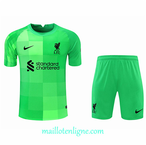 Thai Maillot du Liverpool Short + Gardien de but Vert 2021/2022