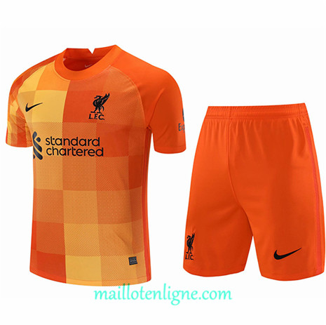 Thai Maillot du Liverpool Short + Gardien de but Orange 2021/2022