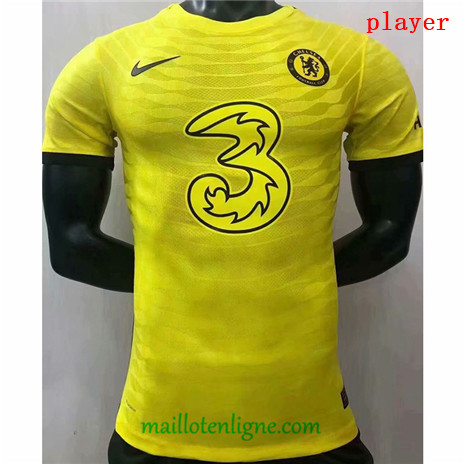 Thai Maillot du Player Chelsea Jaune 2020 2021