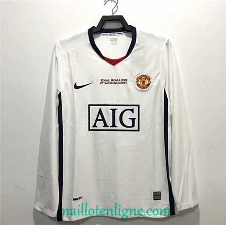 Thai Maillot de Retro Manchester United Exterieur Manche Longue 2008-09