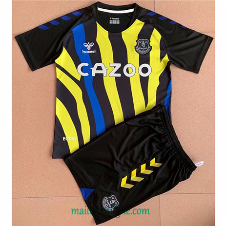 Thai Maillot de Everton Enfant Gardien de but Noir 2021 2022