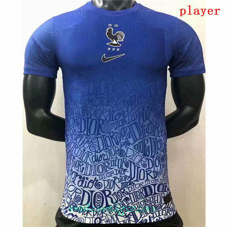 Thai Maillot de Player France Bleu 2020 2021