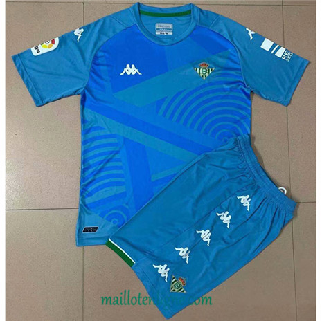 Thai Maillot de Real Betis Enfant Gardien de but Bleu 2021 2022