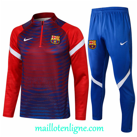 Thai Ensemble foot Barcelone Survetement Bleu/Rouge 2021 2022