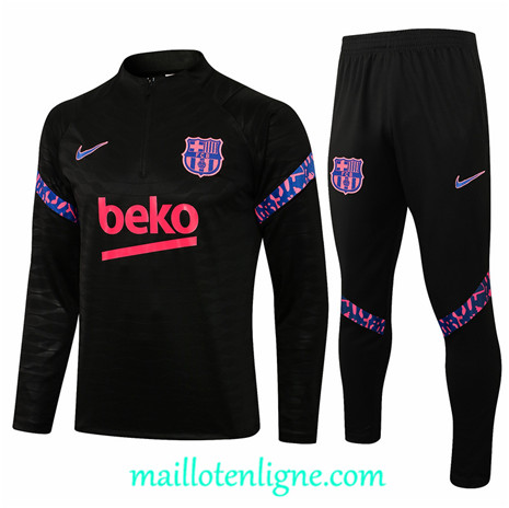 Thai Ensemble foot Barcelone Survetement Noir 2021 2022