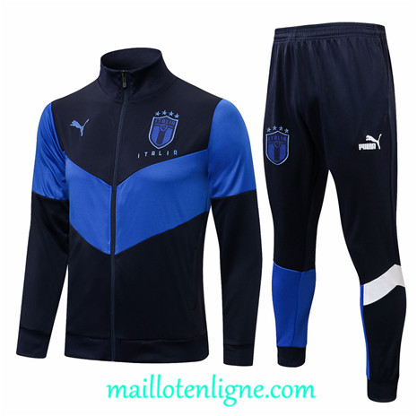 Thai Ensemble foot Italie Veste Survetement Bleu Marine 2021 2022