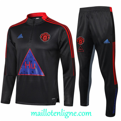 Thai Ensemble foot Manchester United Survetement Gris foncé 2021 2022