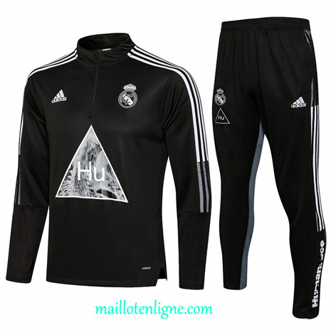 Thai Ensemble foot Real Madrid Survetement Noir 2021 2022