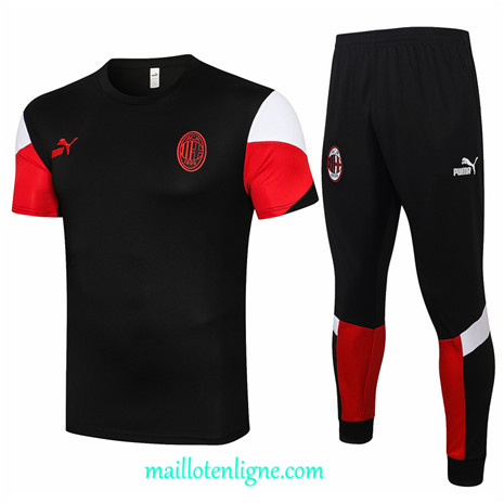 Thai Maillot de Ensemble AC Milan Training Noir 2021 2022