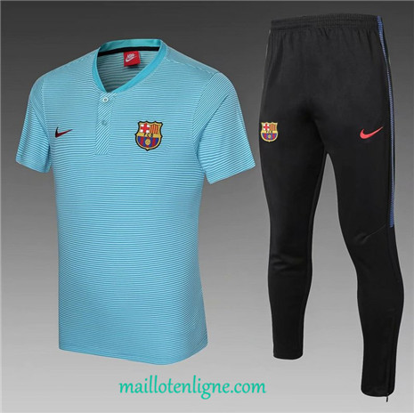 Thai Maillot de Ensemble Polo Barcelone Training Bleu Clair 2021 2022