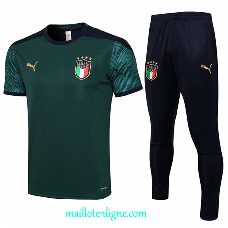 Thai Maillot de Ensemble Italie Training Vert foncé 2021 2022