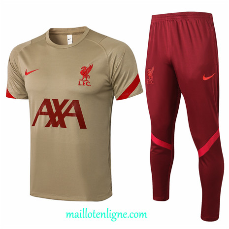 Thai Maillot de Ensemble Liverpool Training Kaki 2021 2022