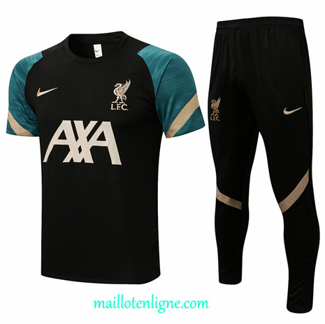 Thai Maillot de Ensemble Liverpool Training Noir 2021 2022