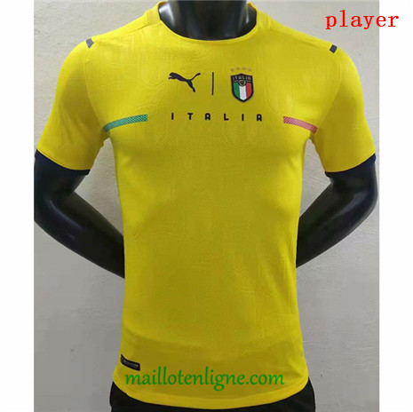 Thai Maillot de Player ltalie Jaune goalie 2021 2022