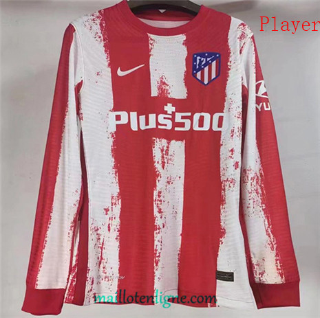 Thai Maillot Player Atletico Madrid Domicile Manche Longue 2021 2022