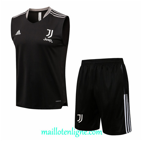 Thai Maillot Ensemble Juventus Debardeur Training foot Gris foncé 2021 2022