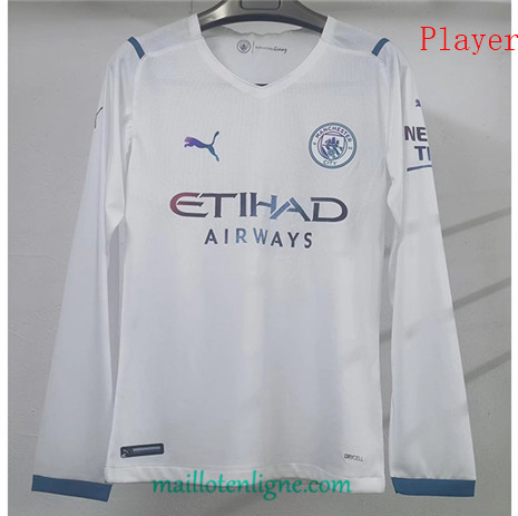 Thai Maillot Player Manchester City Exterieur Manche Longue 2021 2022