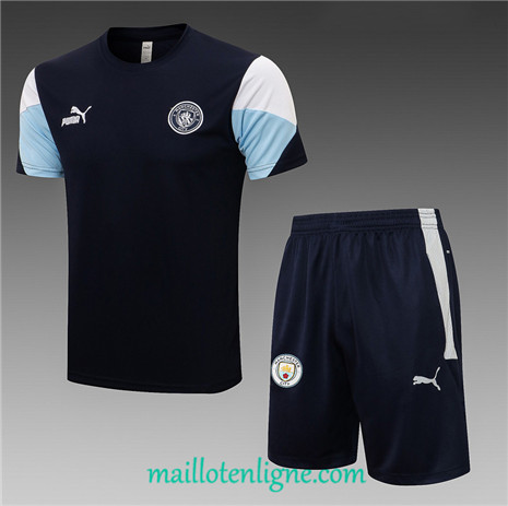 Thai Maillot Ensemble Manchester City Training foot Bleu Marine 2021 2022