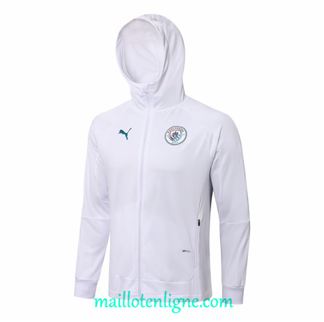 Thai Veste foot Manchester City à Capuche Blanc 2021 2022