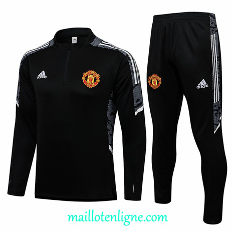 Thai Ensemble foot Manchester United Survetement Champions League Noir/Blanc 2021 2022