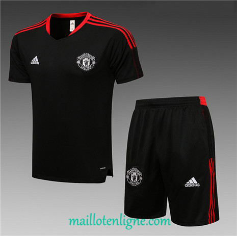 Thai Maillot Ensemble Manchester United Training foot Noir 2021 2022