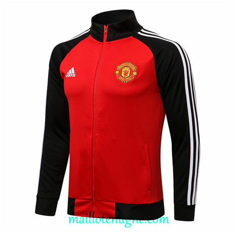 Thai Veste foot Manchester United Rouge/Noir 2021 2022