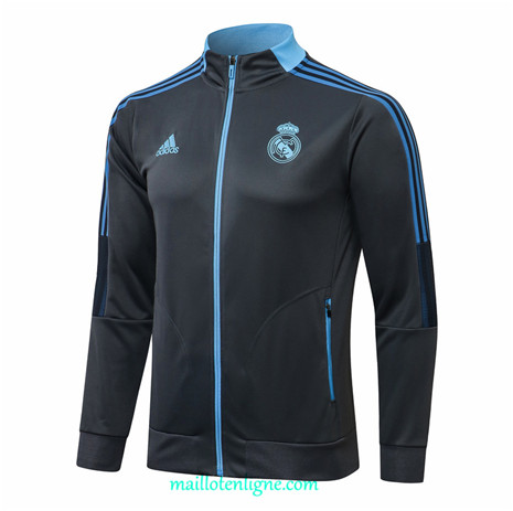 Thai Veste foot Real Madrid Gris foncé/Bleu 2021 2022