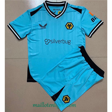 Thai Maillot Wolverhampton Enfant Gardien de but Bleu 2021 2022