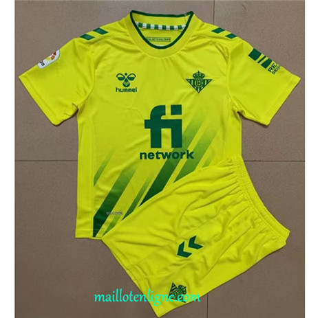 Thai Maillot Real Betis Enfant Gardien de but Jaune 2022 2023 Q087