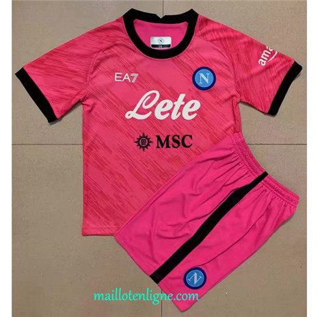 Thai Maillot Naples Enfant Gardien de but Rose 2022 2023 Q146