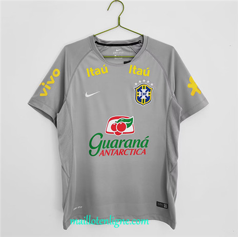 Thai Maillot Brésil Maillot Gris 2022 2023 Q177