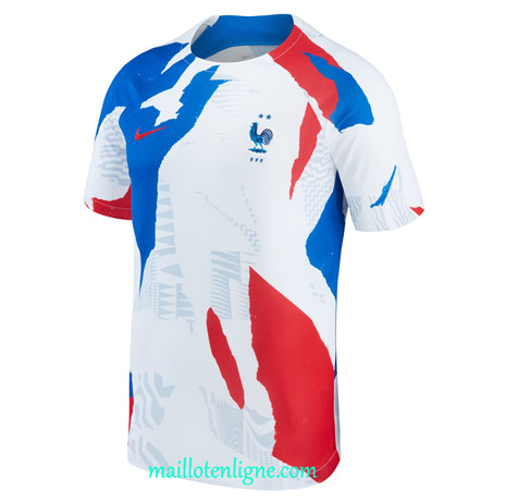 Thai Maillot France Maillot Pre-Match Blanc 2022 2023 Q213