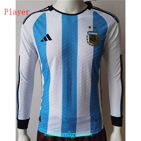 Thai Maillot Player Argentine Domicile Manche Longue 2022 2023 Q238