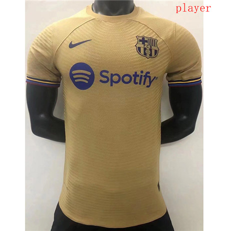 Thai Maillot Player Barcelone Jaune 2022 2023