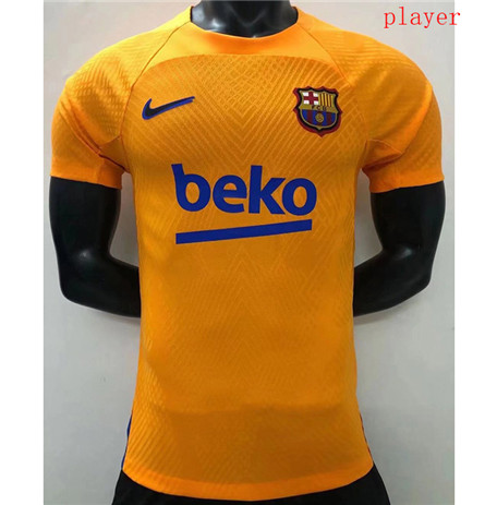 Thai Maillot Player Barcelone Entrainement Jaune 2022 2023