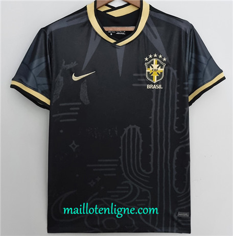 Thai Maillot Brésil Noir 2022 2023