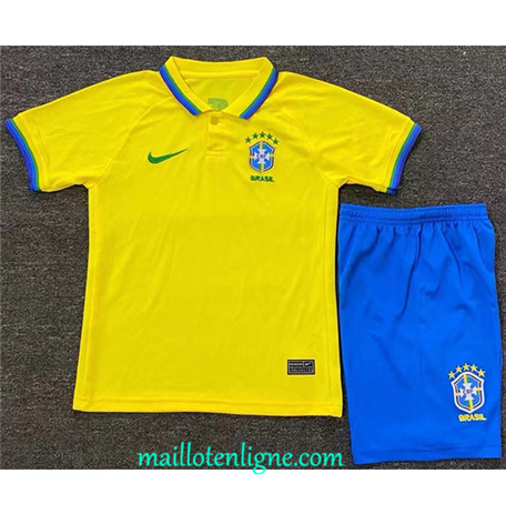 Thai Maillot Brésil Enfant Domicile 2022 2023