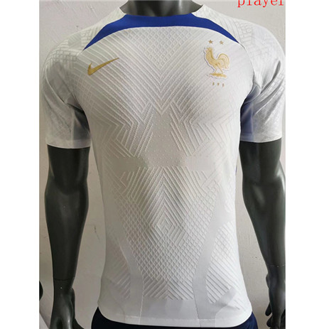 Thai Maillot Player France Entrainement Blanc 2022 2023