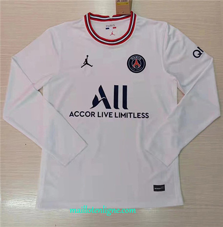 Thai Maillot PSG Jordan Fourth Manche Longue 2021 2022