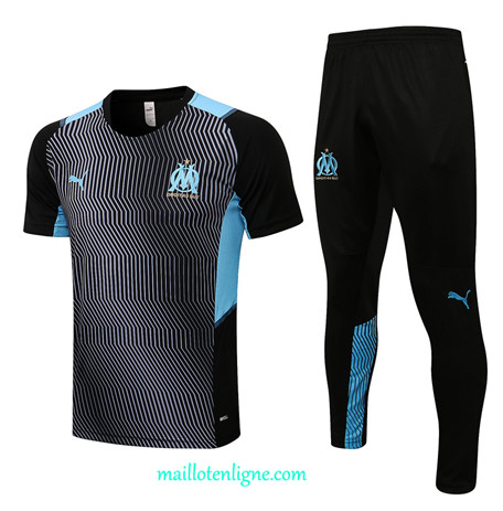 Thai Training de foot Marseille Entrainement Noir/Gris 2022 2023