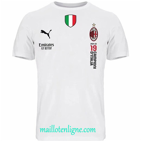 Thai Maillot AC Milan T-shirt Blanc 2022 2023
