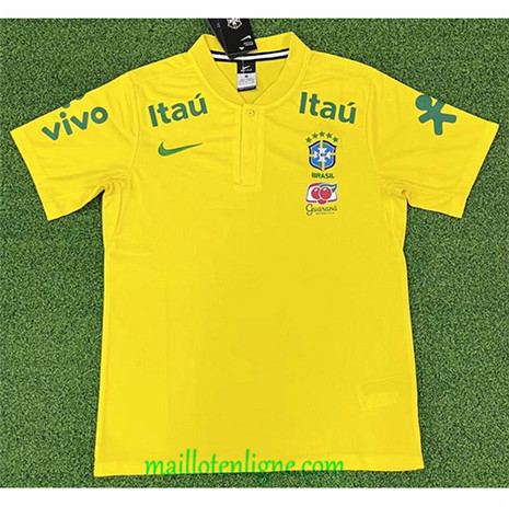 Thai Maillot Brésil Training Jaune 2022 2023