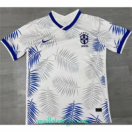 Thai Maillot Brésil Training Blanc/Bleu 2022 2023