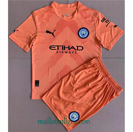 Thai Maillot Manchester City Enfant Gardien de but orange 2022 2023