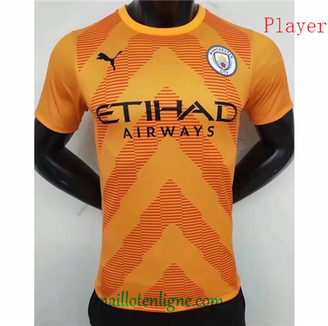 Thai Maillot Player Manchester City Gardien de but orange 2022 2023