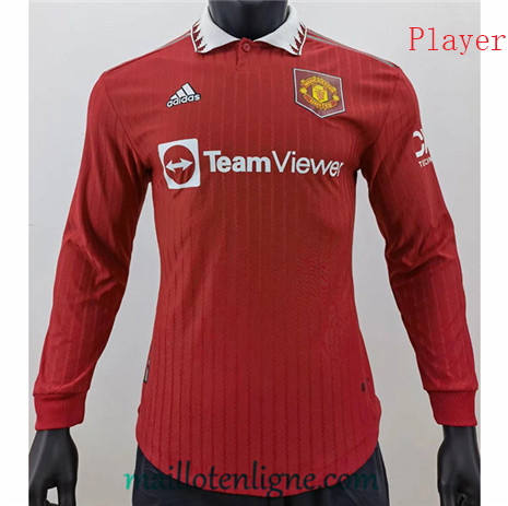 Thai Maillot Player Manchester United Domicile Manche Longue 2022 2023