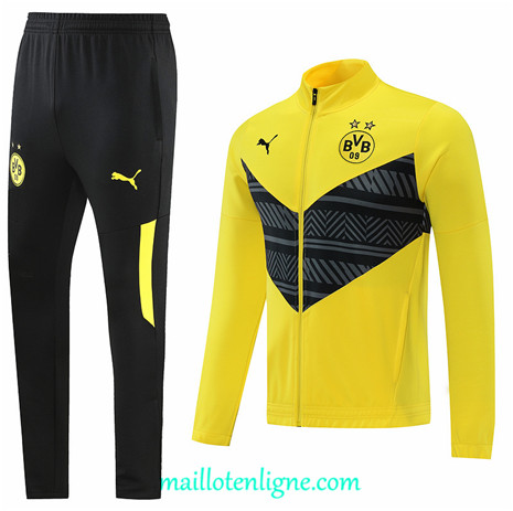 Thai Maillot Thai Ensemble Borussia Dortmund Veste Survetement Jaune 2022 2023