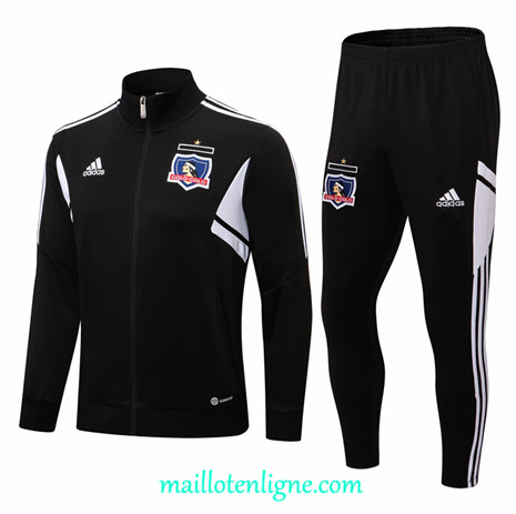 Thai Maillot Thai Ensemble Colo Colo FC Veste Survetement Noir 2022 2023