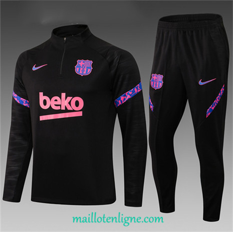 Thai Maillot Thai Ensemble Barcelone Enfant Survetement Noir 2022 2023