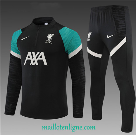 Thai Maillot Thai Ensemble Liverpool Enfant Survetement Noir 2022 2023